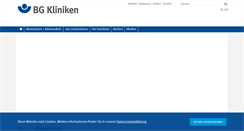 Desktop Screenshot of bg-kliniken.de