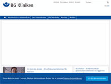 Tablet Screenshot of bg-kliniken.de